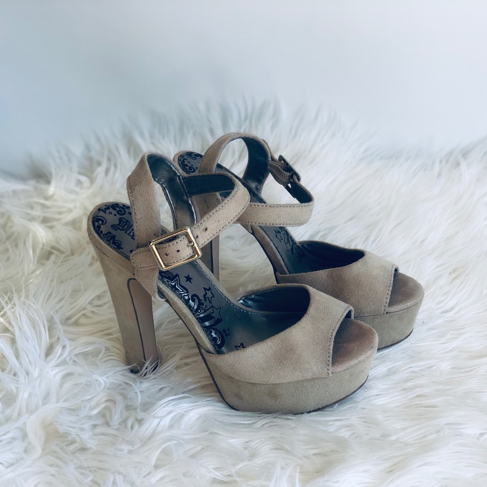 Brash Tan Platform Heels